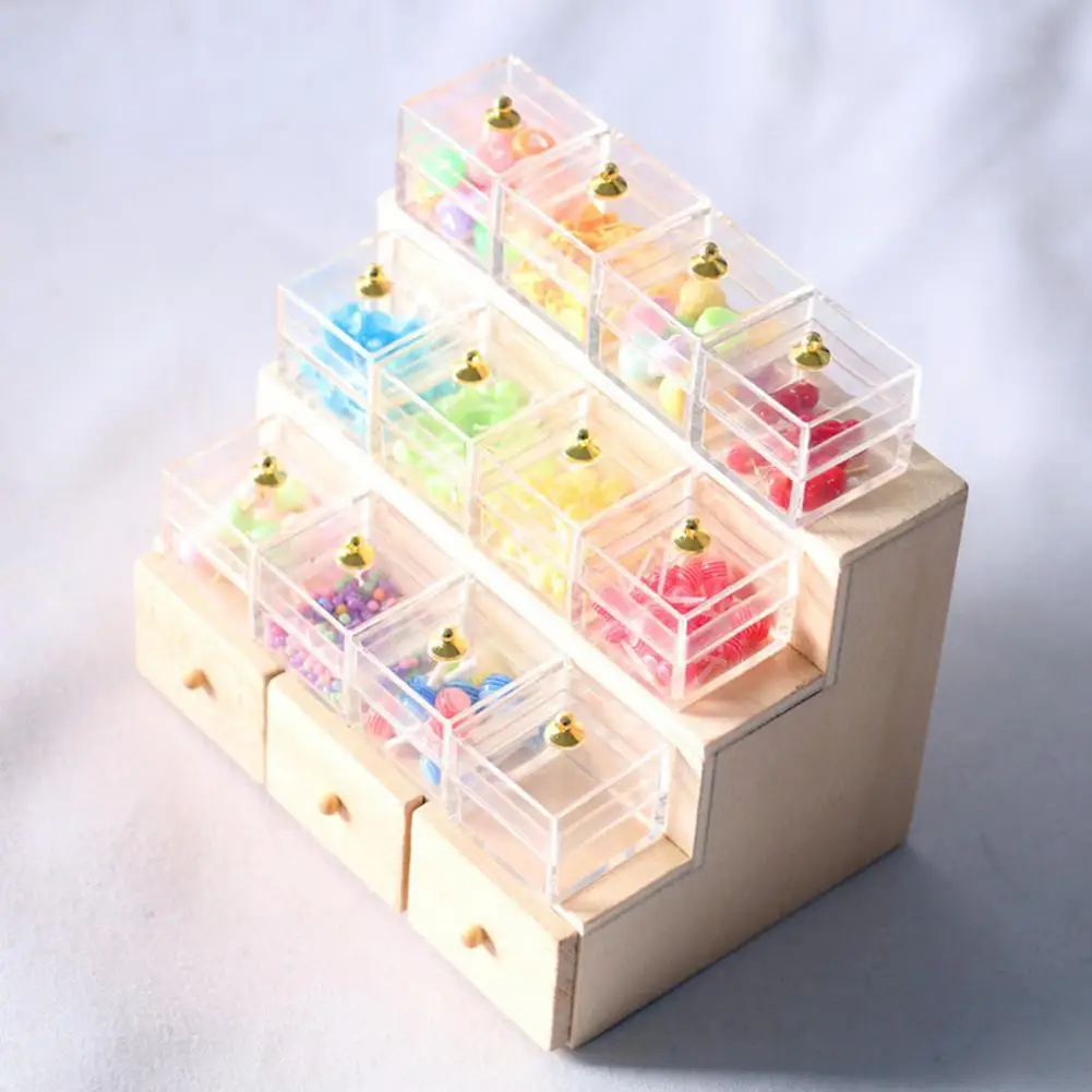 

Decorative Wear-resistant Dollhouse Miniature Candy Display Cabinet for Home