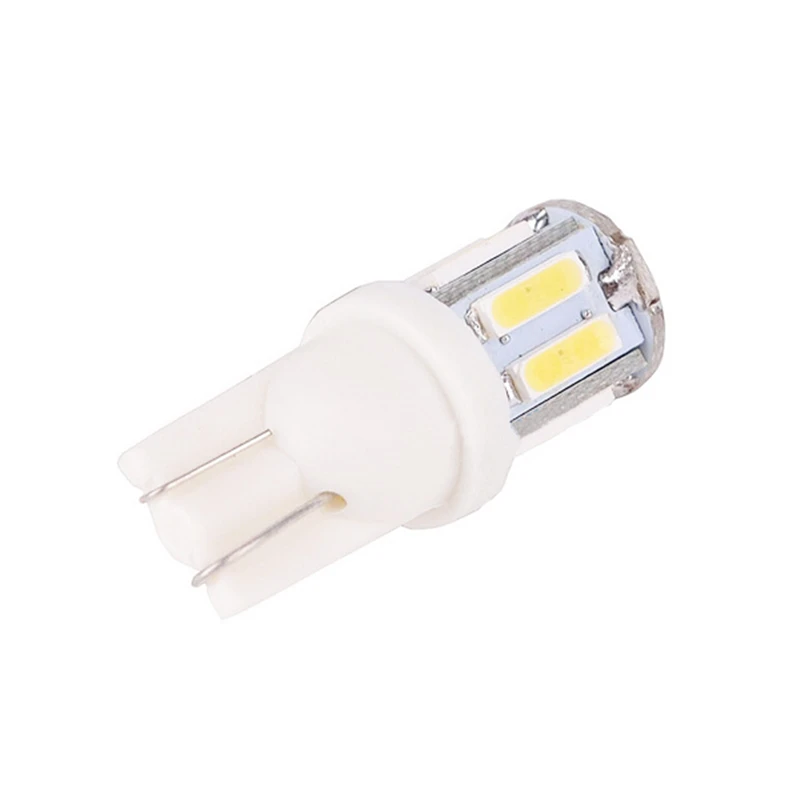W5W 7020 10SMD Белый светодиодный 6000K поворотный боковый стоп-сигнал лампа стояночный