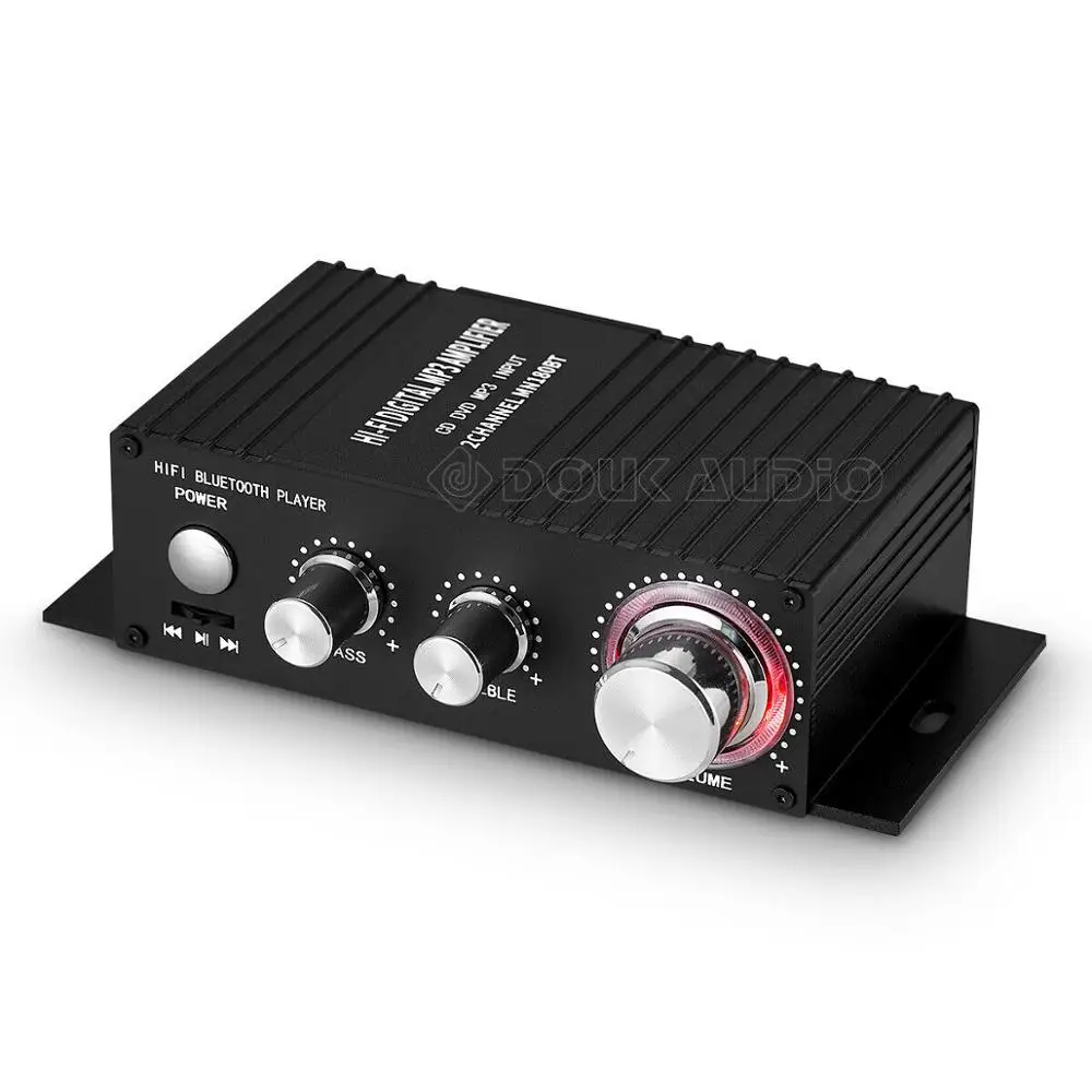 HiFi 100 Вт 2,0 канальный Bluetooth усилитель мощности стерео аудио приемник Цифровой усилитель для домашнего автомобиля морской USB музыкальный плеер ИК-пульт дистанционного управления