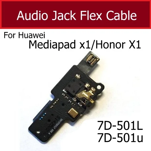 Cavo flex Jack Audio per cuffie per Huawei MediaPad X1 Honor X1 7D-501L/U sostituzione cavo flex porta auricolare