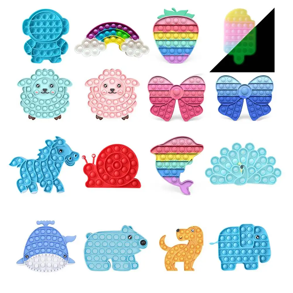 

Fidget Toys Rainbow Push Bubble Figet It Sensory Toys For Children With Autism And Stress Relief Toys For Adults Funny Toys
