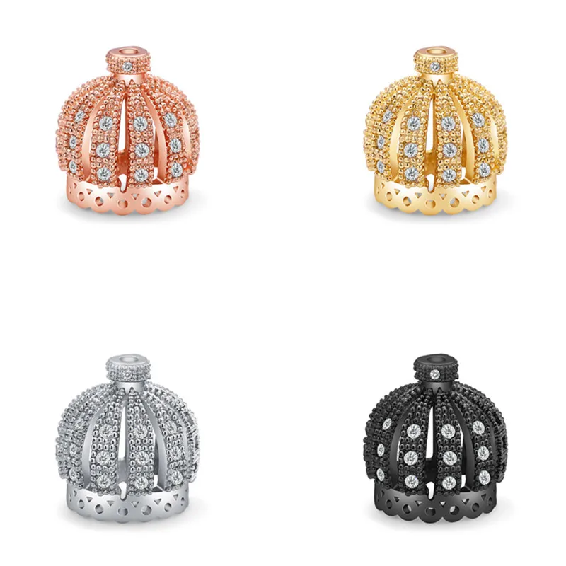 

Micro Pave Copper Cubic Zirconia Balls Beads Diy Jewelry For Making Bracelet Necklace Brass Metal Accessories Finding Hole