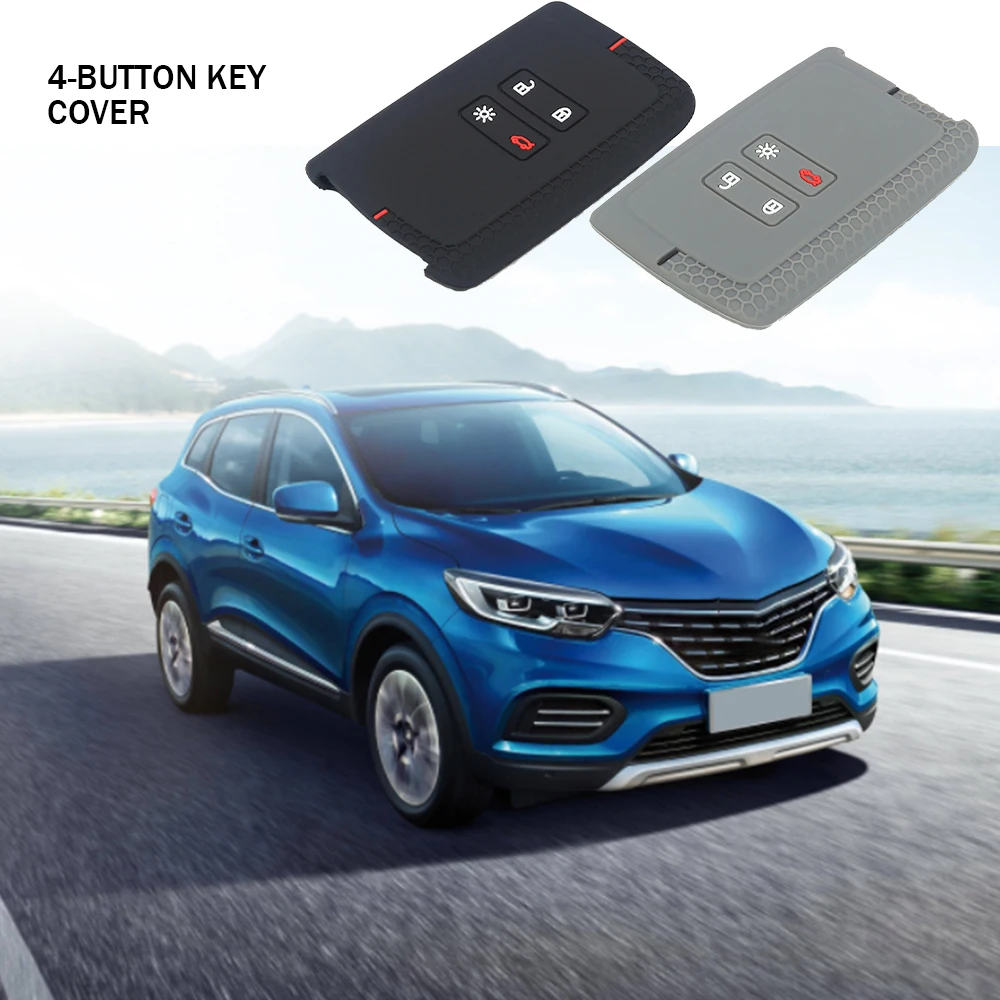 

Silicone Car Key Case For Renault Kadjar Captur Koleos 2 Clio Espace 5 Master Talisman Scenic 4 Smart Remote Protect Cover Skin