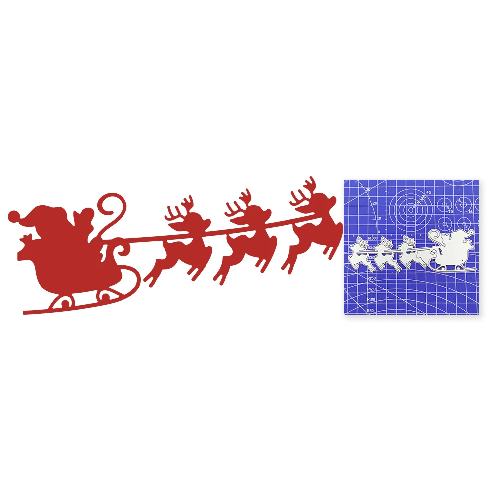 Рождественские металлические шаблоны с рамкой для поделок Санта Клауса