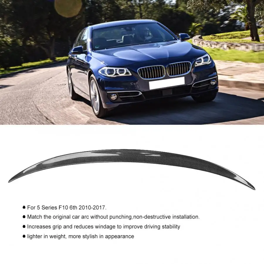 Задний спойлер из углеродного волокна задний багажника 3D подходит для 5 серий F10