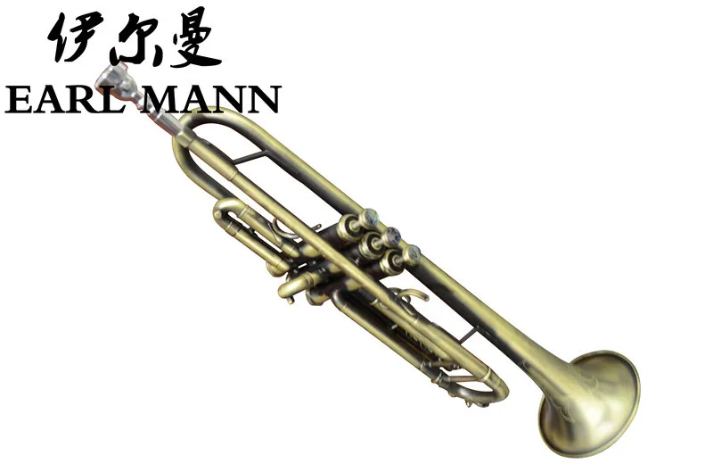 

Oriental Musical Instrument Advanced Professional Archaism Silver Body Gold Key Imported Piston Trumpet