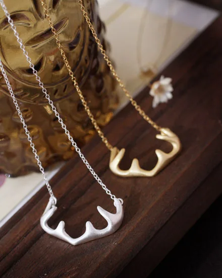 

REETI 925 Sterling Silver antler Necklaces & Pendants For Women High Quality Sterling-silver-jewelry