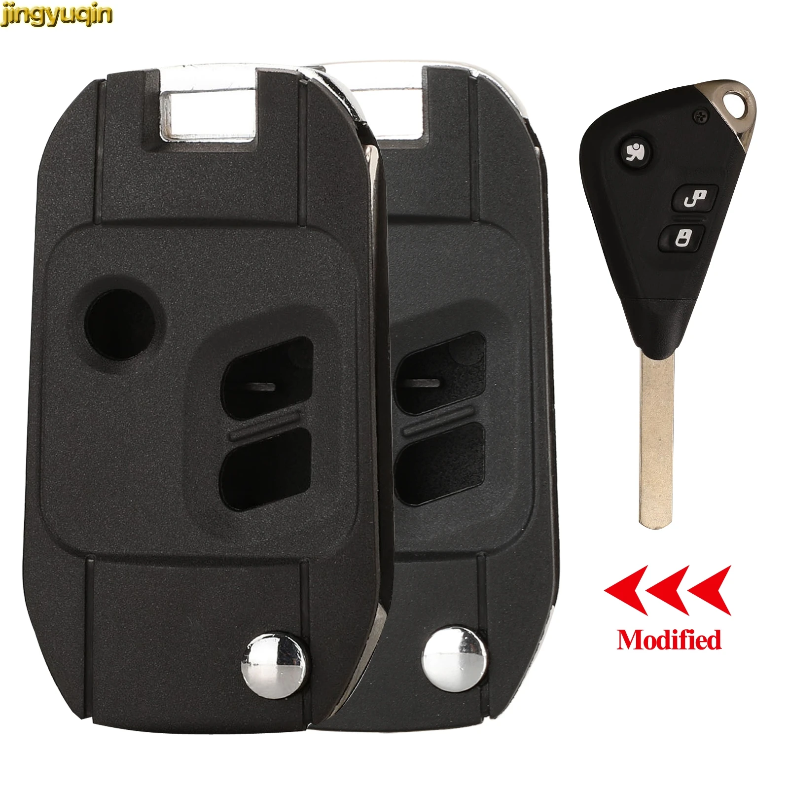 

Jingyuqin 10pcs Flip Remote Car Key Fob Shell Modified For Subaru Legacy Forester Outback Liberty Tribeca Impreza 2/3 Buttons