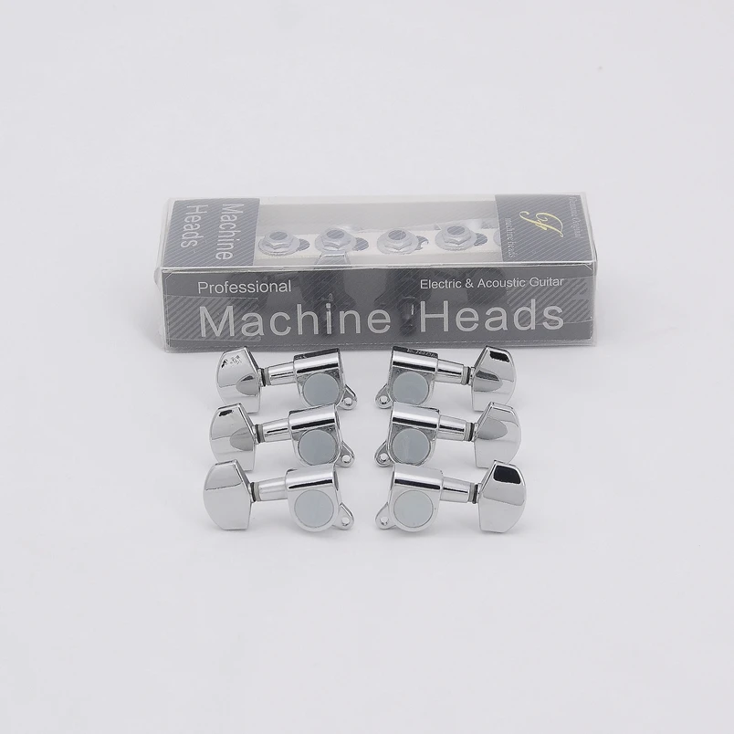 

Хромированные тюнеры для головки гитарного станка 3R-3L, 1 комплект (#0751)