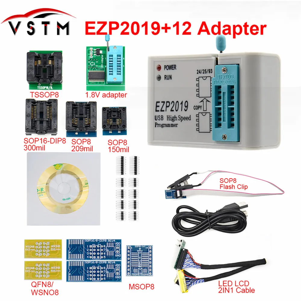 Высокоскоростной USB программатор EZP2019 SPI EZP 2019 Поддержка 24 25 93 EEPROM чип флэш BIOS