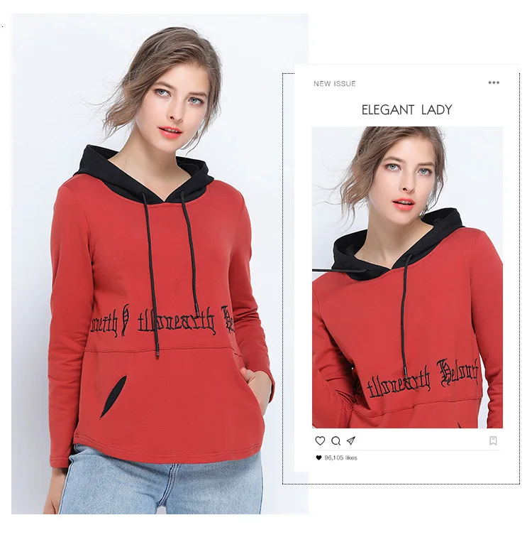Осенние женские толстовки размера плюс 5xl 4xl-L повседневные пуловеры с капюшоном и длинным рукавом с вышитыми буквами Sudadera топы высокого качества