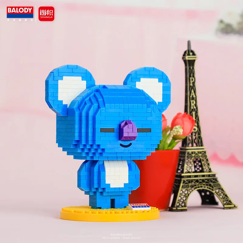 

Cartoon Doll Building Blocks Girl Toy Bunny Bear Model Animal Doll DIY Diamond Miniature Building Block Children Gift Boy Toy