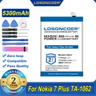 Аккумулятор LOSONCOER HE347 100% мА  ч, 5300 оригинал, для Nokia 7 plus 7 7,1, TA-1062, TA-1046, TA-1055, N7P, N 7 P, TA-1041