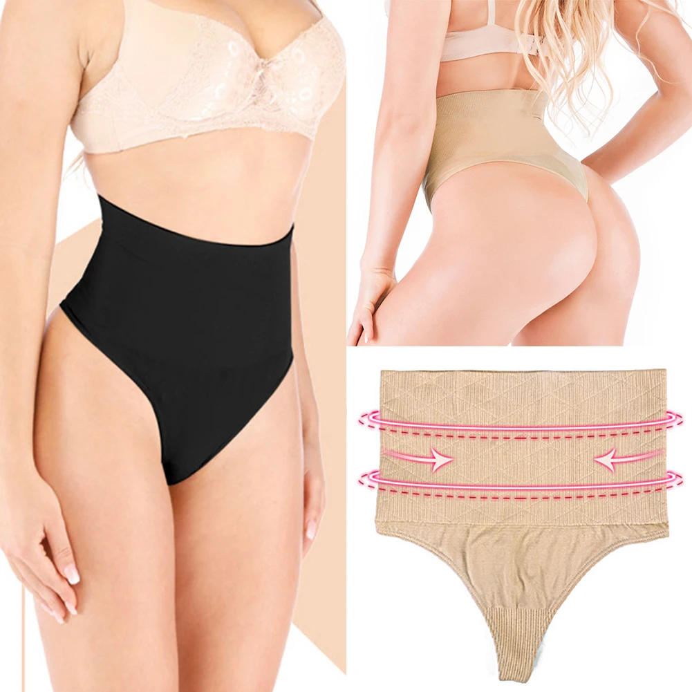 Женские трусики с высокой талией Утягивающие стринги сексуальное нижнее