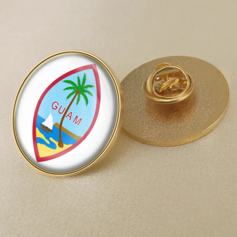 Герб Гуам гуамцы карта национальный флаг эмблема брошь значки нагрудные знаки |