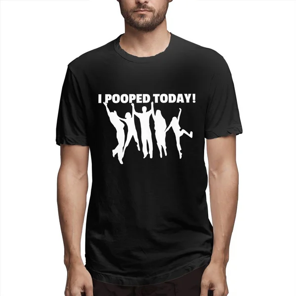 

Новые мужские модные топы с персонализированным графическим принтом «I Pooped Today», популярная Повседневная футболка с забавным принтом, футбо...