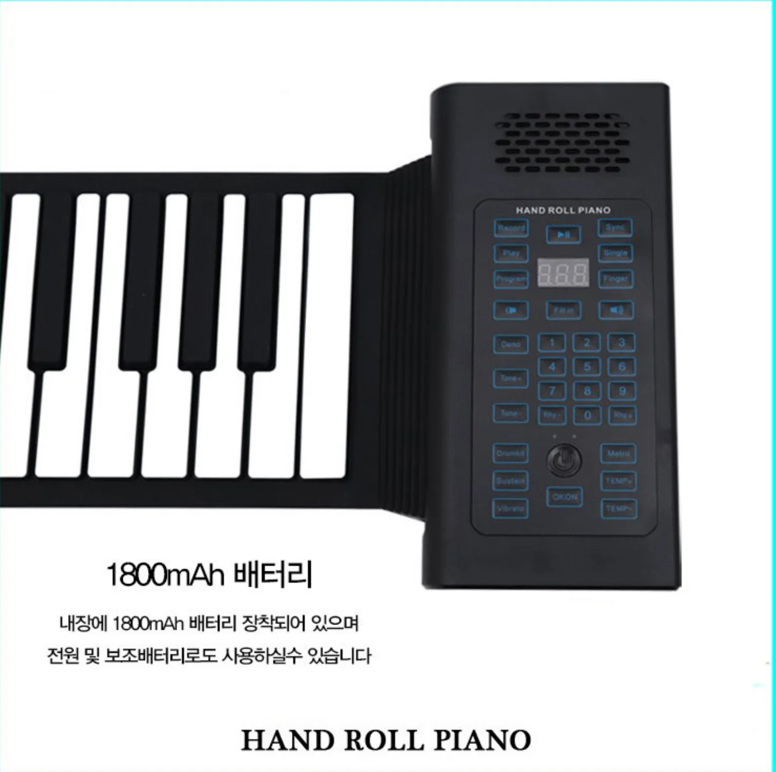 Hand Roll Electronic Piano 66 88 Keys Thickened Keyboard Beginner Hand Roll Keyboard Hand Roll Piano Flexible Silicone