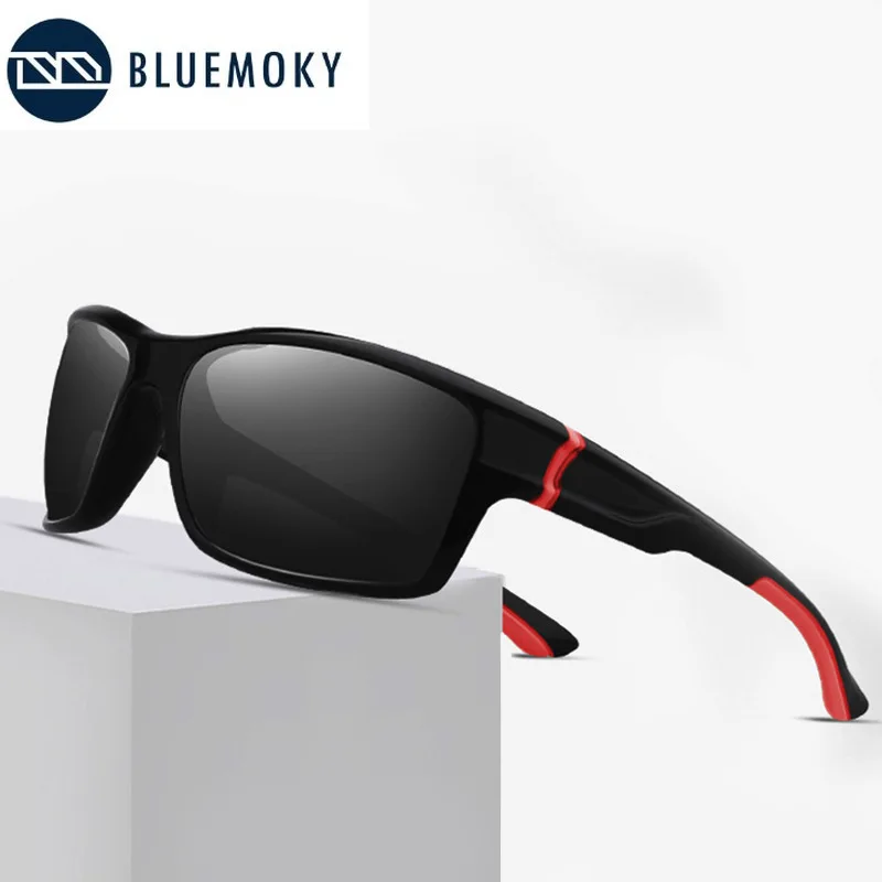 

BLUEMOKY Sports Sunglasses for Men Outdoor Polarized Driving Goggle Sun Glasses Luxury Brand Design UV Protection Shades Eyewear