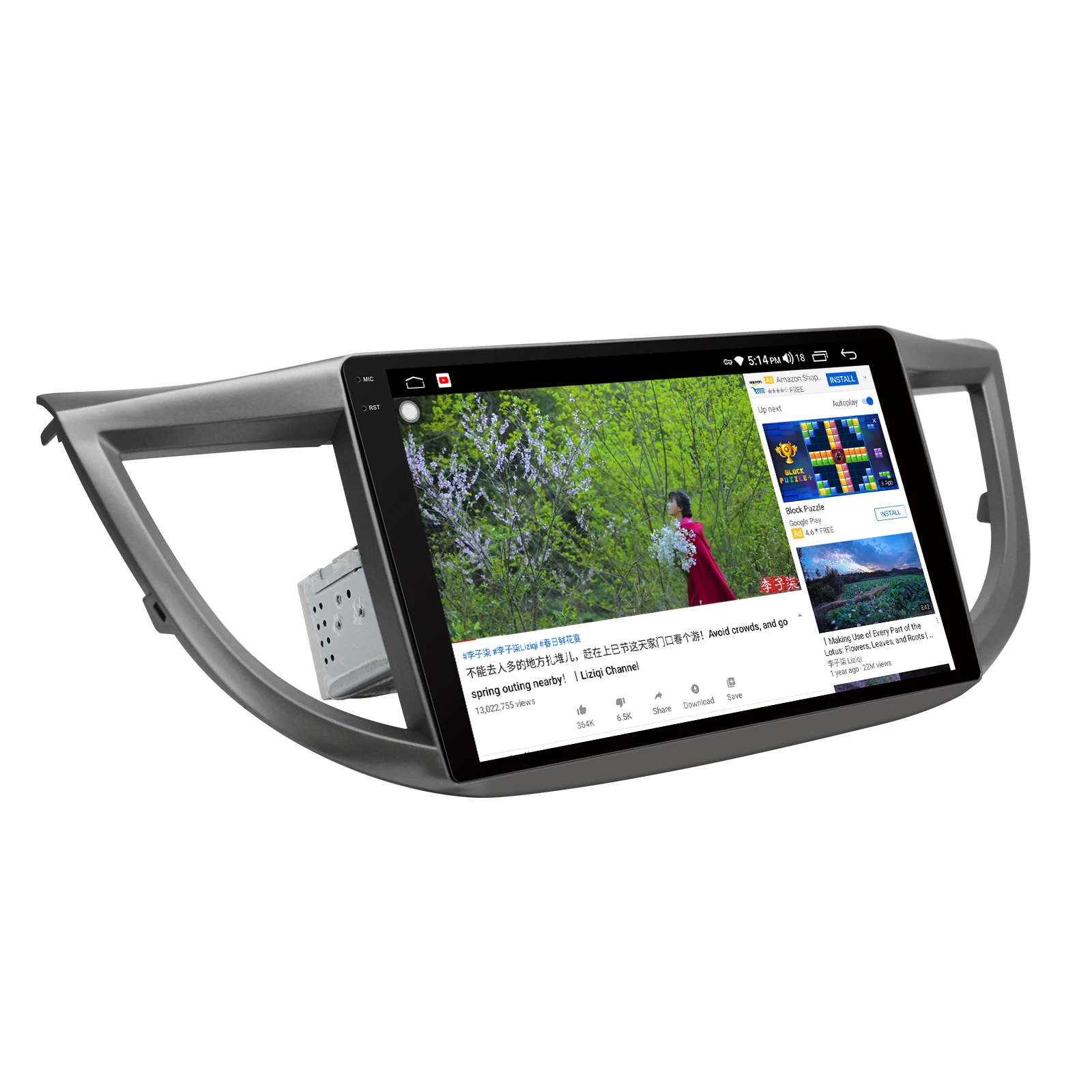 저렴한 자동차 라디오 1 Din 10.1 인치 안 드 로이드 10 Autoradio 멀티미디어 플레이어 자동 오디오 헤드 유닛 무선 Carplay 혼다 CRV 2012-2016