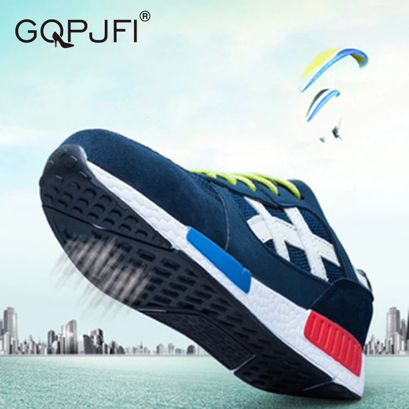 Мужская обувь GQPJFI на весну и осень черная дышащая спортивная с плетением