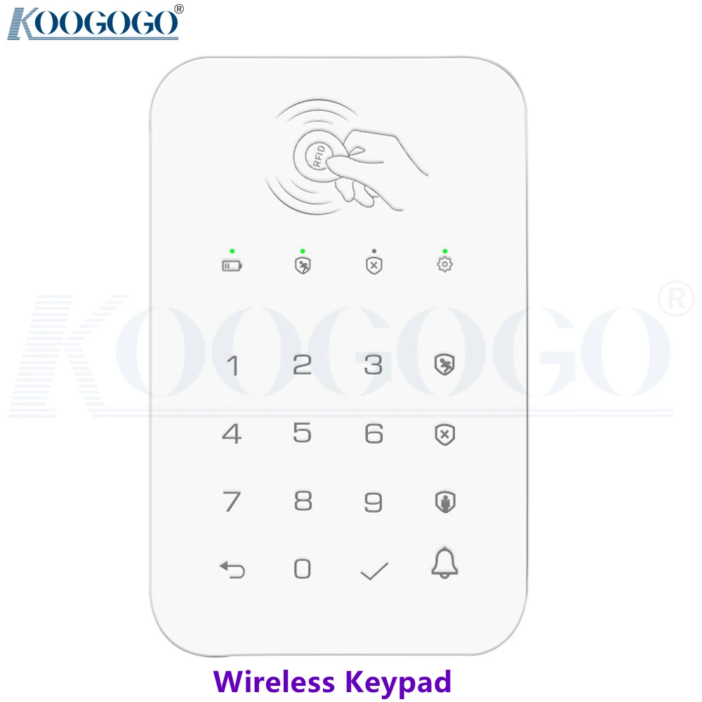 

Беспроводная GSM-сигнализация с сенсорной клавиатурой, RFID-карта, клавиатура для беспроводной домашней сигнализации, Противоугонная сигнали...