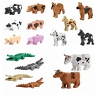 Блокировки друг домашних животных фигурки животных Собака свинка конструкторных блоков, Детские кубики, игрушки для детей, подарок для детей, блок рисунок Обучающие игрушки подарки