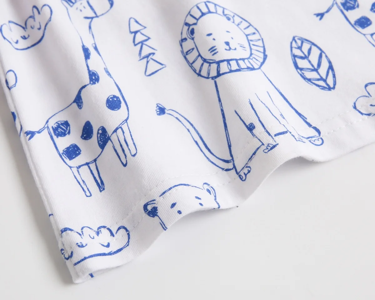 

Toddler Baby Girl Clothes Set Cartoon Animal Print Short Sleeve T Shirt Tops Shorts Pants Outfits Summer Boys Tracksuit Clothing