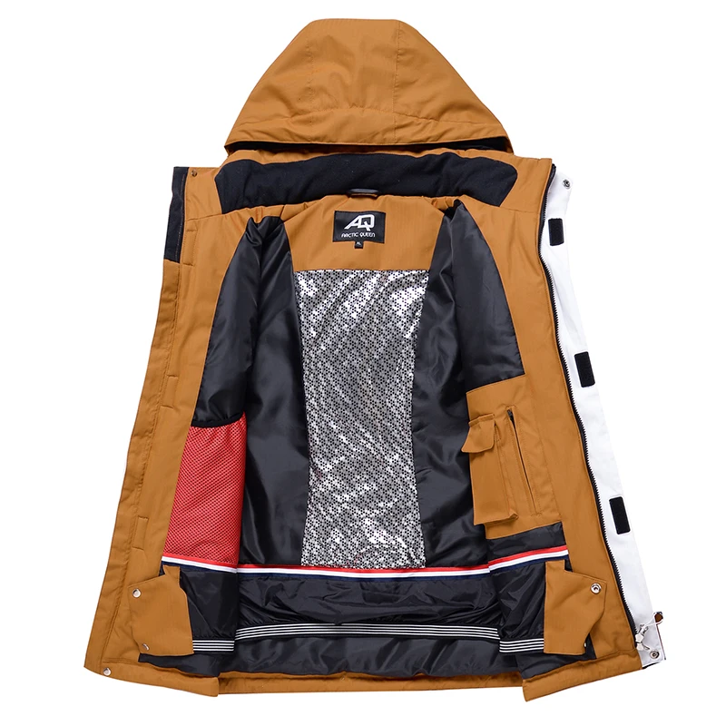 Лыжный костюм для мужчин и женщин зимняя куртка снежной погоды желтого белого