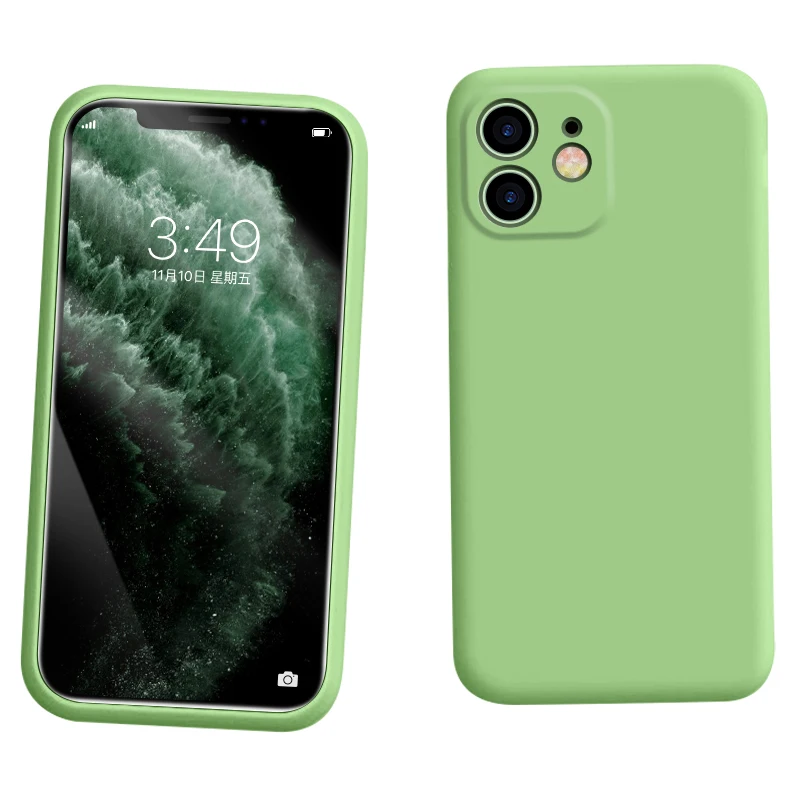 Мягкий карамельный цвет чехол для телефона iPhone 11 Pro Max жидкий силиконовый Полный