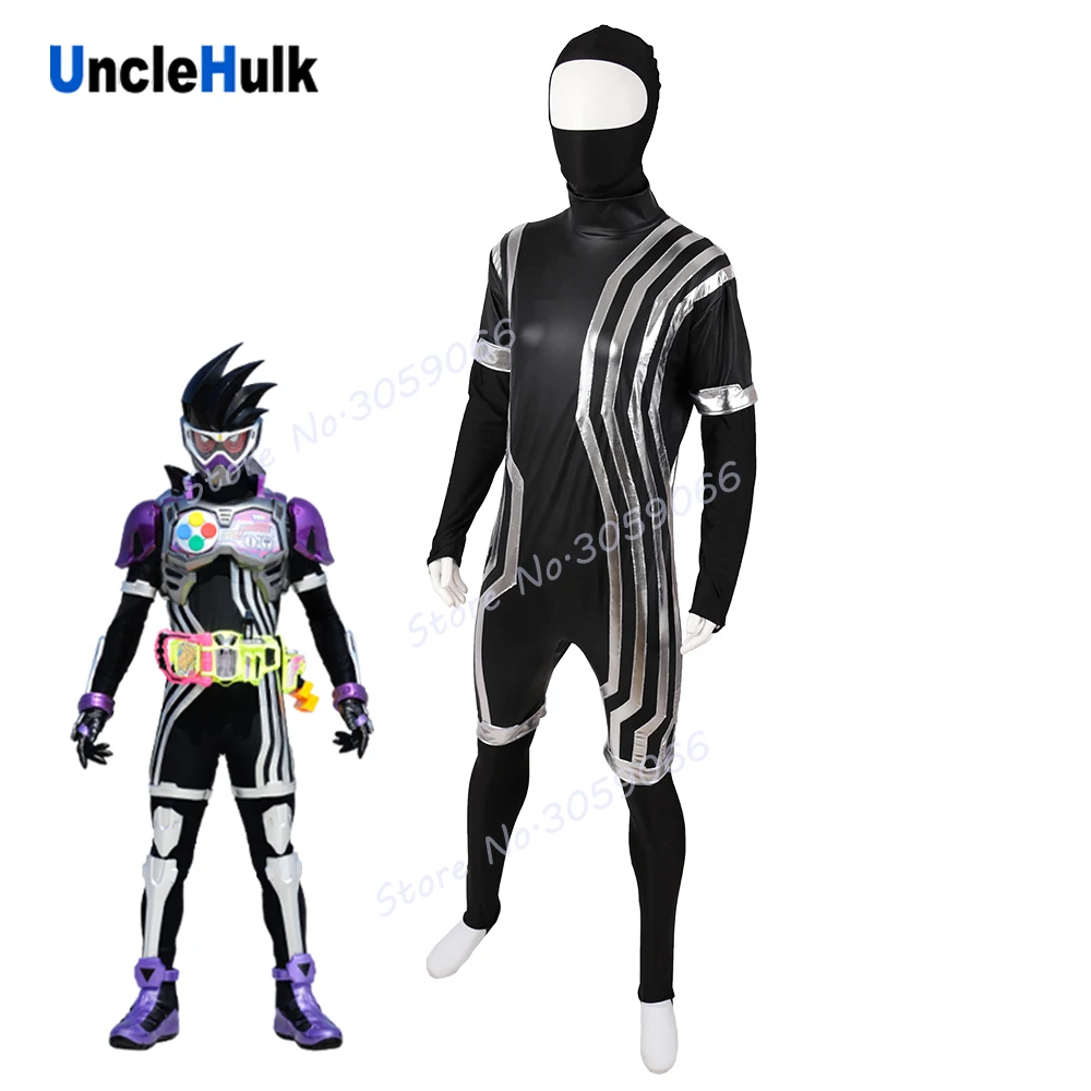 Костюм для косплея Kamen Rider Ex-Aid Genm lv0 Zentai наружный костюм и внутренний черный