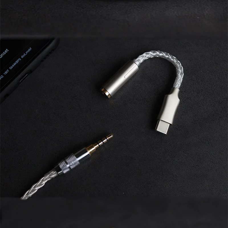 ES9280C Pro hifi audio Type-c адаптер декодирование наушников DSD 64/128 портативный аудиокабель