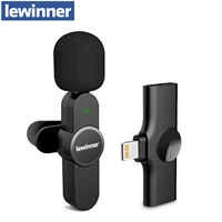 lewinner wm4 wireless lavalier microphone portable audio video recording mini for iphoneipad live broadcast youtubers facebook