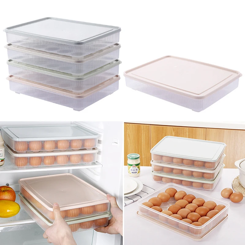 

Multifunctional Practical Egg Case Home Food Container Organizer Kitchen Storage Box Refrigerator Storing Eggs Storage Boxes