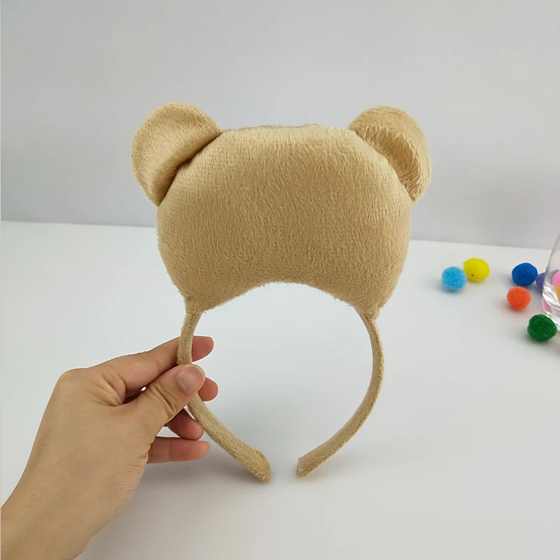 3D головная повязка с животным медведем и ушками Повязка на голову хвостом для