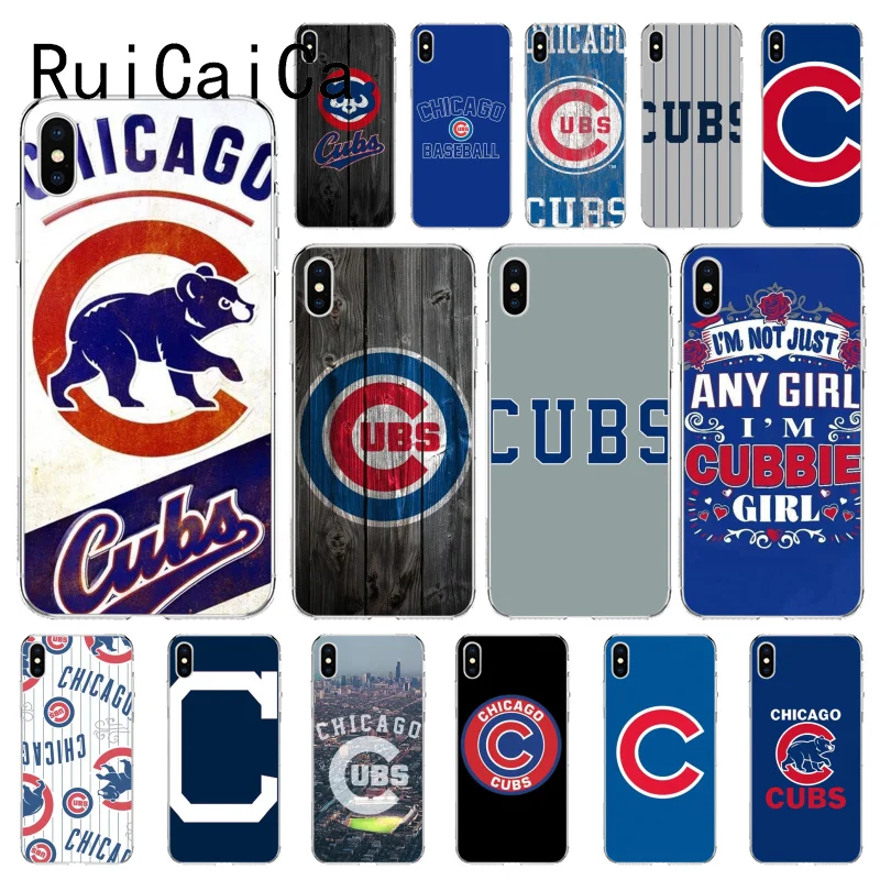 RuiCaiCa Chicago Cubs Бейсбол ТПУ чехол для телефона iPhone X XS MAX 6 6s 7 7plus 8 8Plus 5 5S SE XR 10 11pro Max |