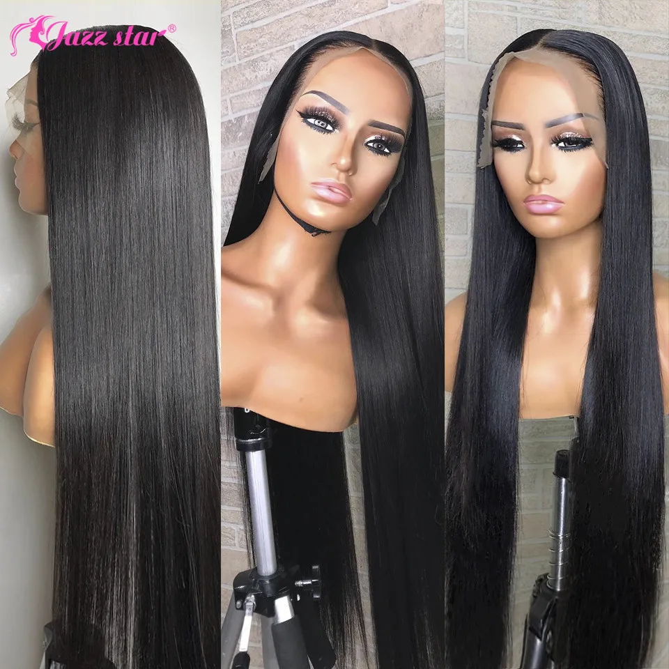 Бразильские Прямые кружевные передние волосы Wig13x4 человеческие предварительно