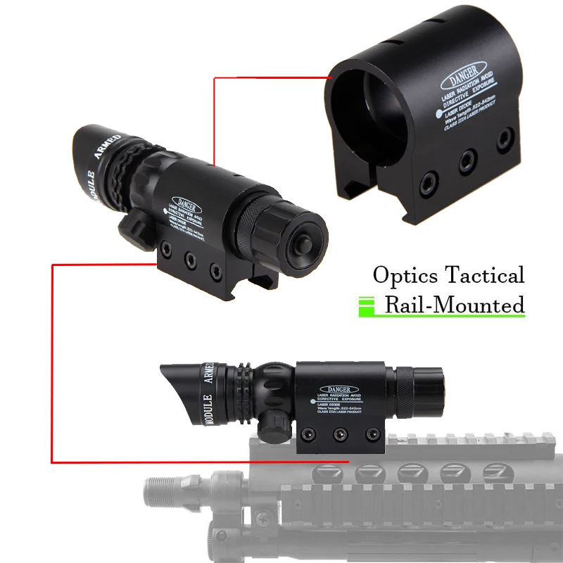 Красный/зеленый лазерный точечный оптический прицел винтовка тактический