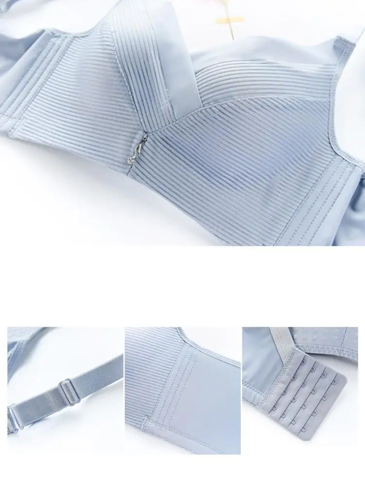 

Push Up Wire Free Bra Set 2019 Sexy Thin Underwear Women Set Adjustment Type Seamless Breathable Comfortable 2 Piece Lingerie