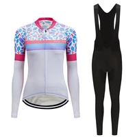 2022 autumn women cycling clothes long sleeve road bike jersey set mallot mtb bicycle clothing sport trisuit ladies skinsuit kit