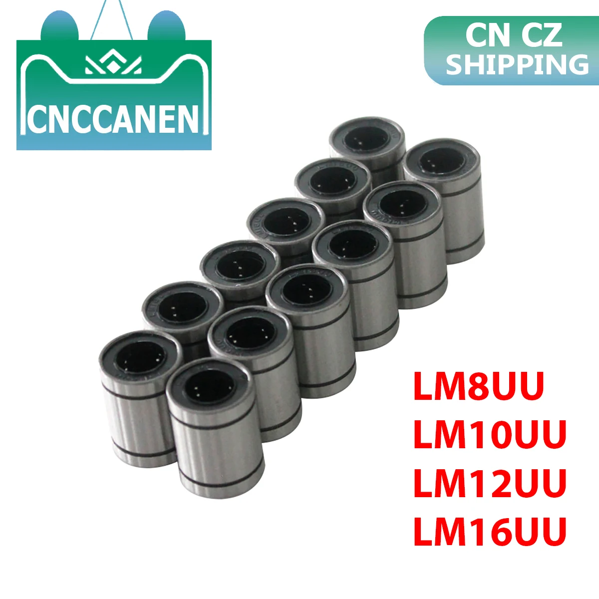 12 шт./лот LM8UU LM10UU LM12UU LM16UU линейная втулка 8 мм 10 ЧПУ линейные подшипники для
