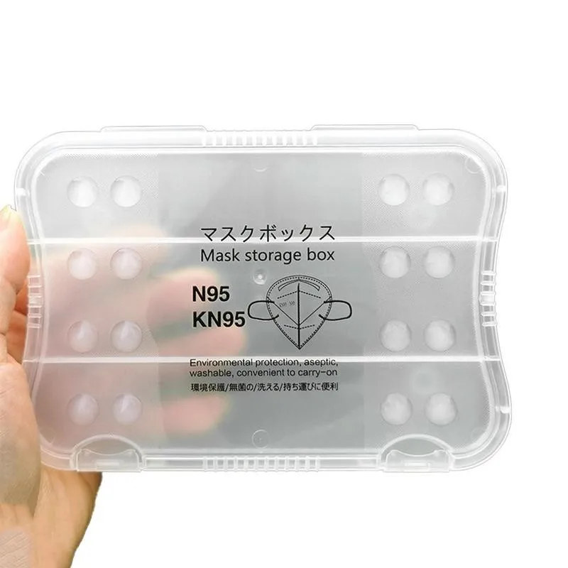 1 шт. коробка для хранения KN95/N95 Пылезащитная портативная прозрачная