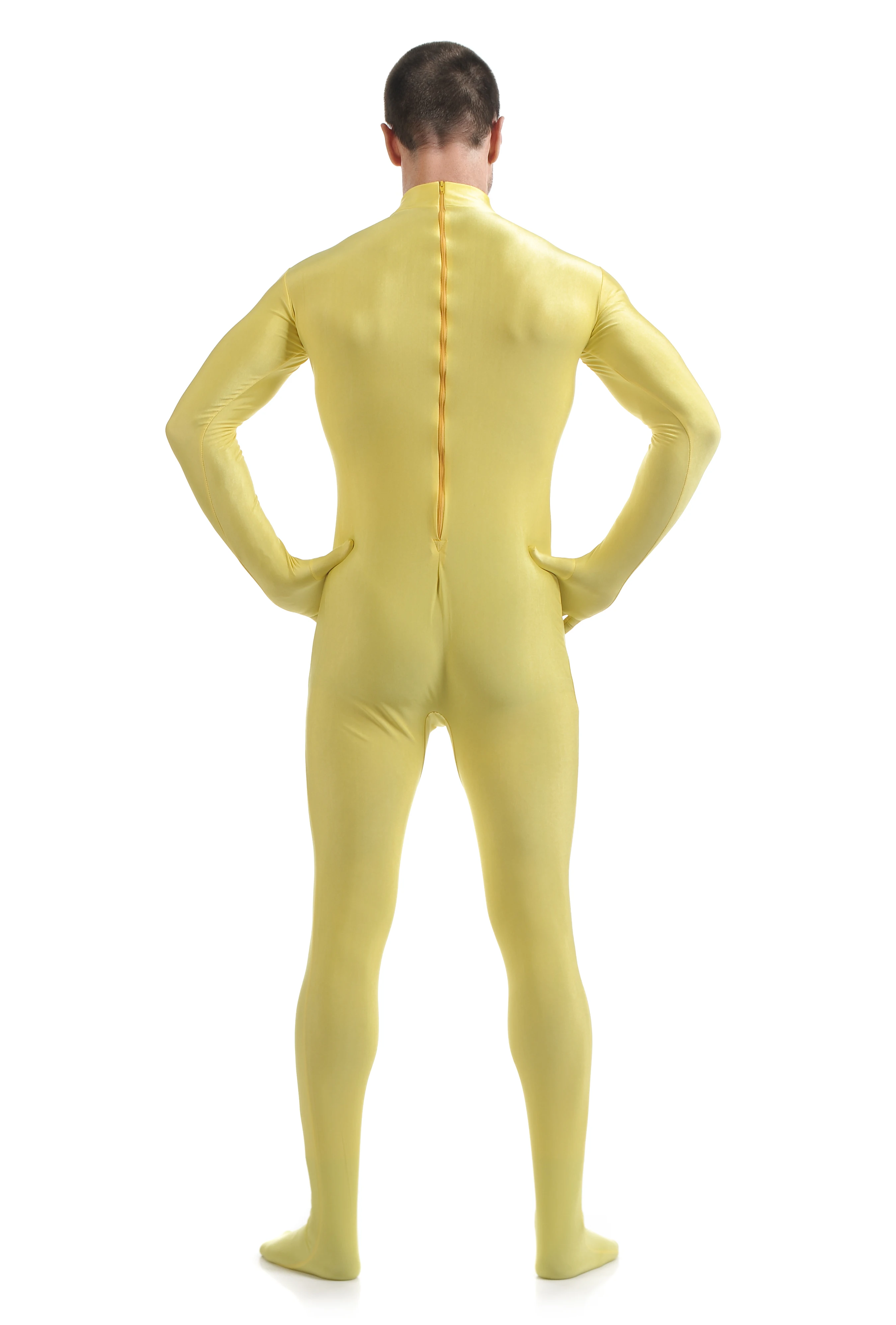 

(CM-22) Yellow Spandex Zentai Full Body Skin Tight Jumpsuit Zentai Suit Bodysuit Costume for Women/Men Unitard Lycra Dancewear