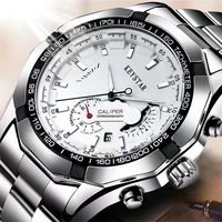 2021 new fashion mens watches stainless steel band wristwatch big dial quartz clock with luminous pointers men quartz watch