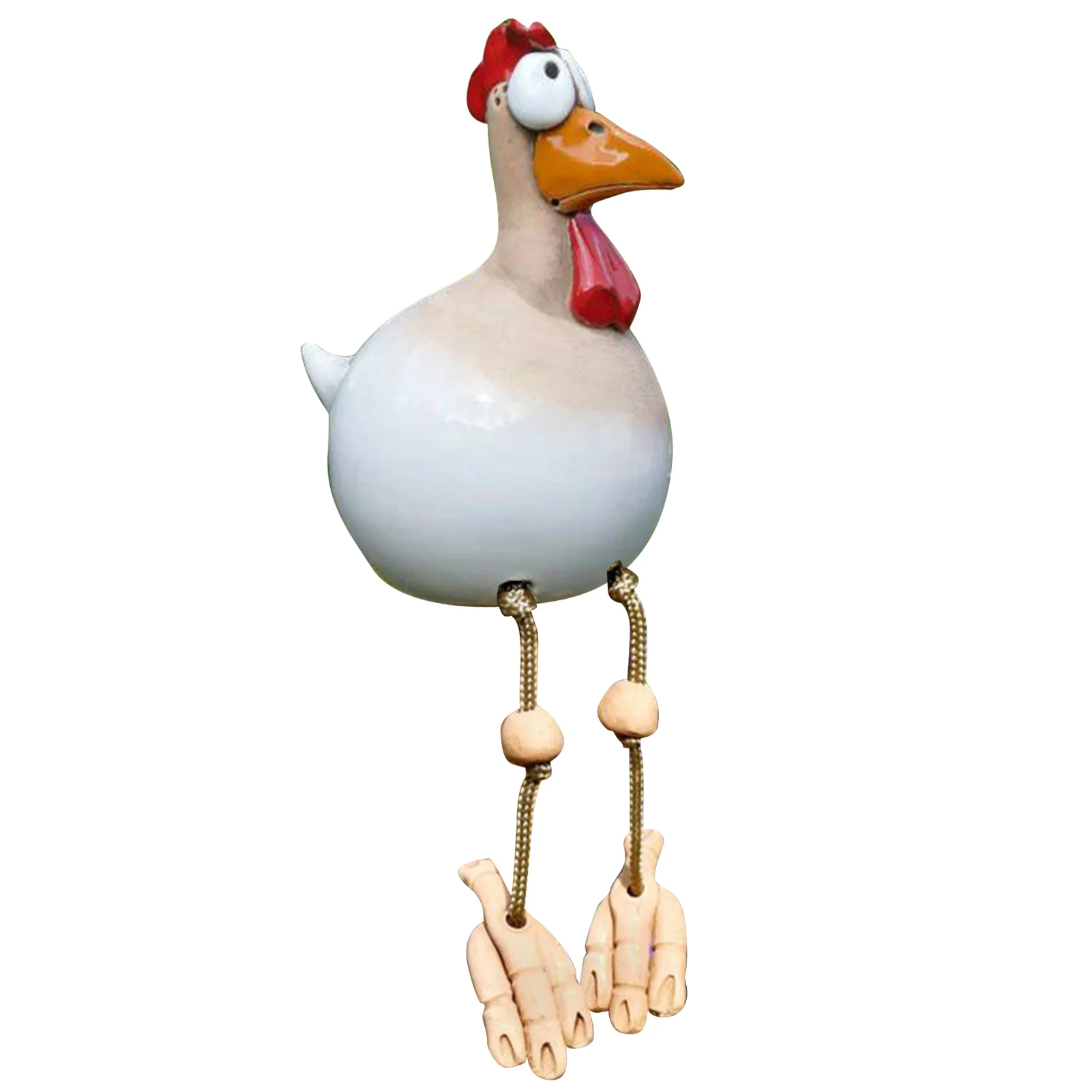 

Hen Statue Ornament Resin Garden Long-legged Hen Ornament Craft