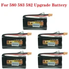 Аккумулятор высокой емкости 7,4 в 2000 мАч 20c с разъемом XT30 для 580 583 582 обновление 2s 18650 7,4 В литиевая батарея для rcToys автомобильный резервуар