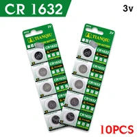 hot button battery 10pcs cr1632 br1632 dl1632 ecr1632 lm1632 lithium battery cell button toys 1632 batteries card retail