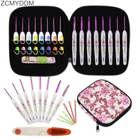 crochet hooks knitting needles set stitch markers sewing kit with bag for knitting craft case crochet weaving tools
