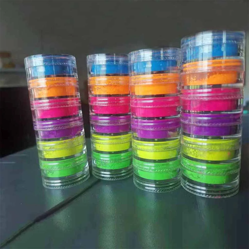 New 2019 Fashion Neon Pigment Nail Powder Dust Glitter Gradient Iridescent Acrylic Maquiagem Drop Shipping | Красота и здоровье