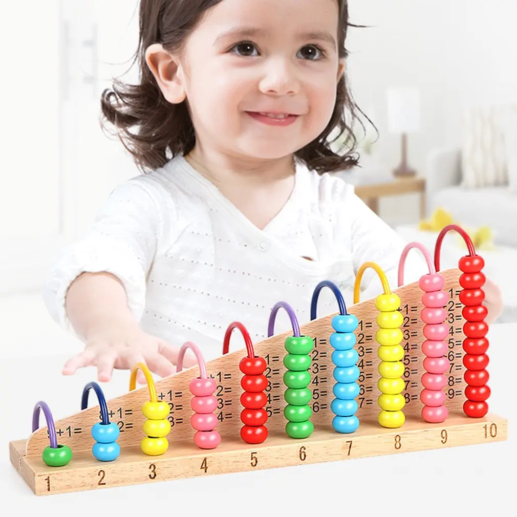 

Multicolor Wooden Abacus Soroban Toys Children Counting Calculation Shelf Blocks Montessori Learning Educational Math Toys