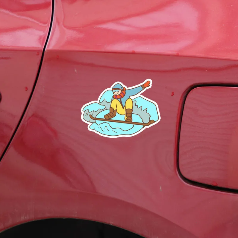 Ebdeckle мальчик катание на лыжах фитнес движения для Авто/бампер/окно/наклейка